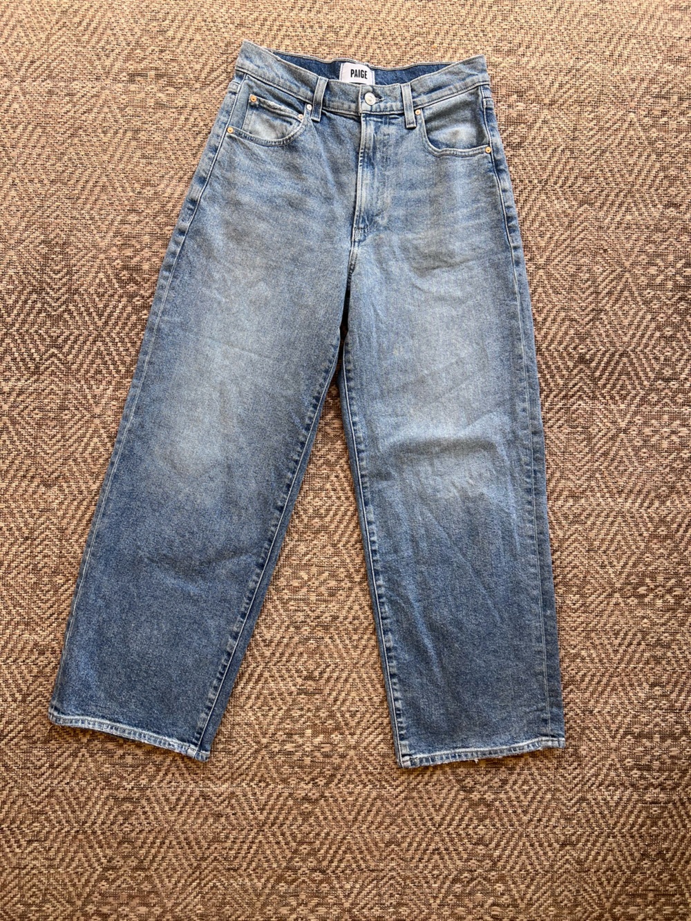 PAIGE Cameron Ankle High Rise Straight Jeans Medium Wash Size 27
